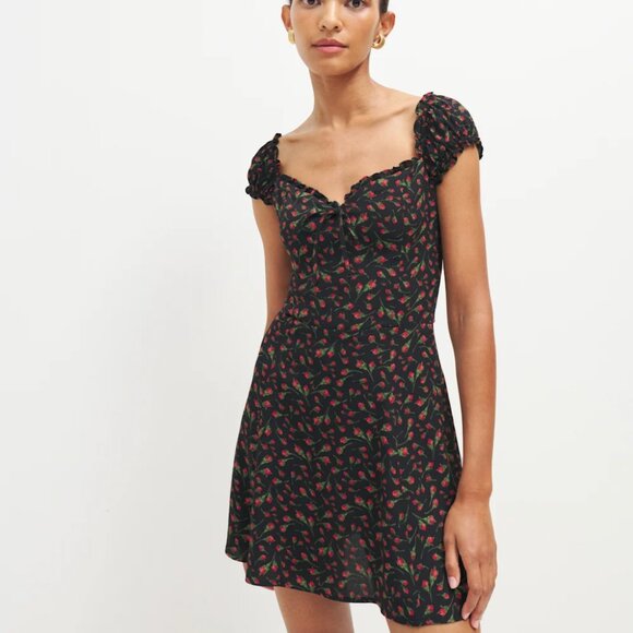 Reformation Pacey Dress Color Mina - Picture 1 of 4